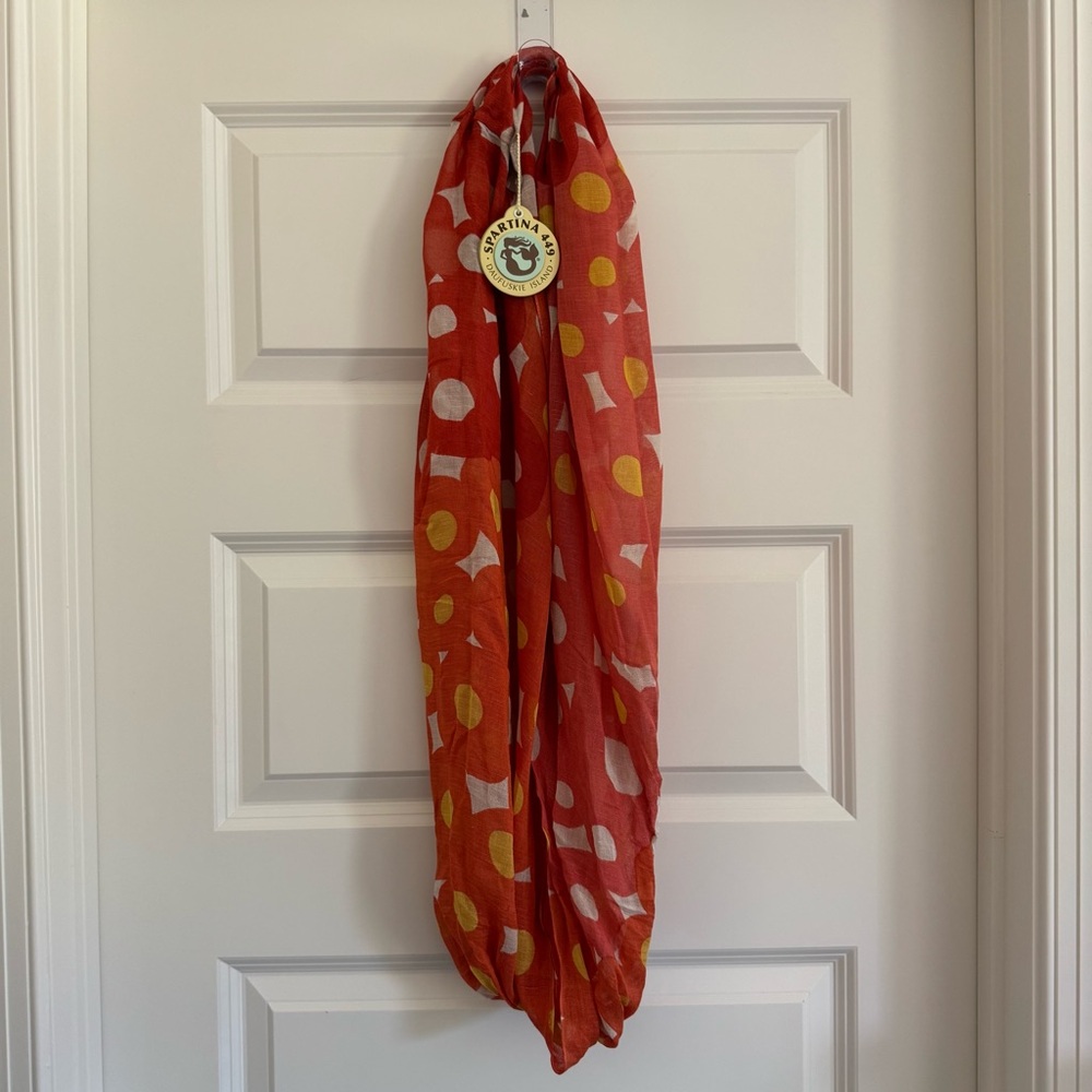 NWT Spartina 449 Bubbles Linen Blend Infinity Scarf